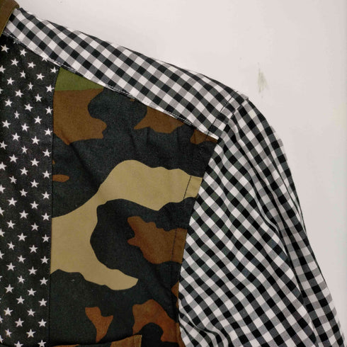 ソフネット SOPHNET. 16SS 切替 カモギンガムチェックシャツ メンズ JPN:S