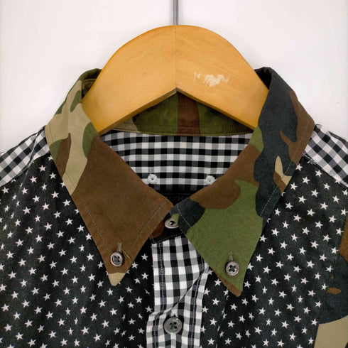 ソフネット SOPHNET. 16SS 切替 カモギンガムチェックシャツ メンズ JPN:S
