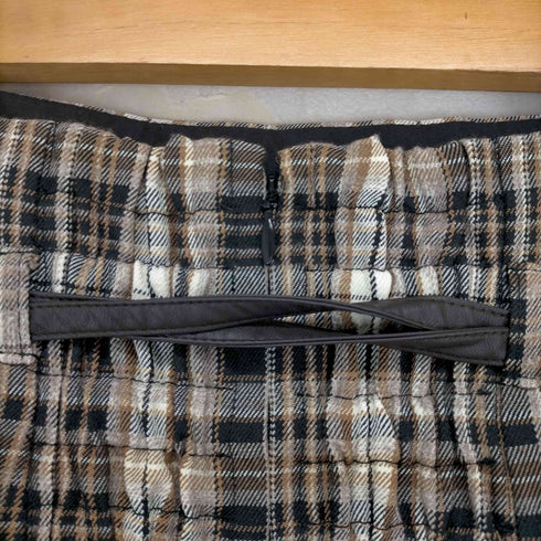 アプワイザーリッシェ Apuweiser riche 21AW チェックハイウエストマーメイドスカート ロング ベルト付き 1 茶 黒 オフホワイト レディース JPN:1
