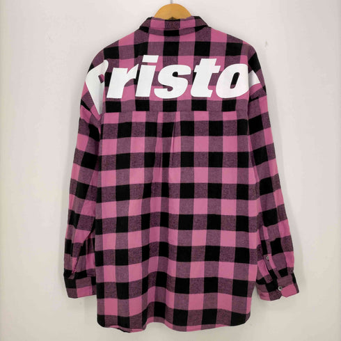 エフシーレアルブリストル / エフシーアールビー F.C.Real Bristol/ F.C.R.B. 22AW BIG LOGO FLANNEL BAGGY SHIRT メンズ JPN:M