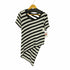 リミフゥ LIMI feu 斜行変形ボーダーレーヨンTシャツ カットソー レディース JPN:S