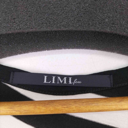 リミフゥ LIMI feu 斜行変形ボーダーレーヨンTシャツ カットソー レディース JPN:S