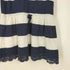 ラルフローレン RALPH LAUREN ウエストコード 裾レース ノースリーブボーダーワンピース レディース import:L