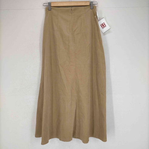 マウジー moussy セットアップ 上下 CORDUROY SHORT コーデュロイ シャツ 長袖 前開き フレアスカート ロング コットン 1 2 ベージュ レディース ジャケット:1スカート:2