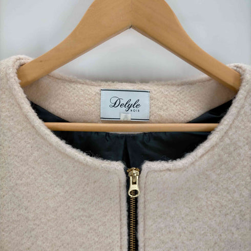 Delyle NOIR ノーカラーコート バイカラー ベージュ レディース JPN:S