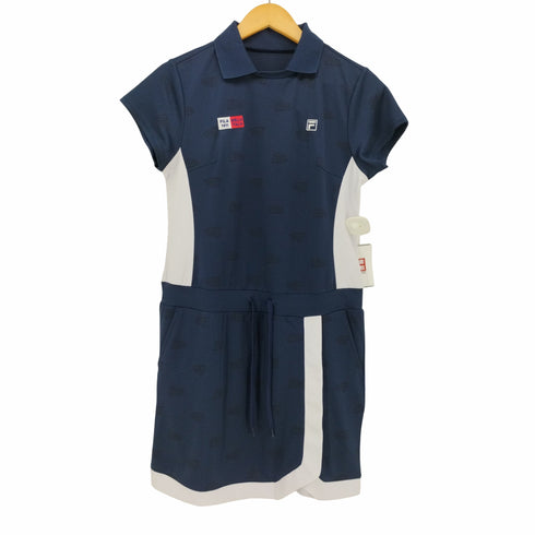 フィラ ゴルフ FILA GOLF ゴルフウェア ジャガード S/S スキッパー ミニ ワンピース レディース JPN:L