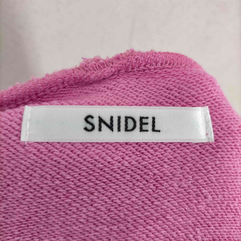 スナイデル snidel 22AW オーバーサイズカラーフーディー プルオーバーパーカー スウェット チュニック丈 長袖 裏パイル F ピンク レディース F