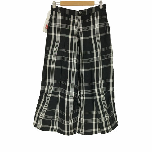 ワイズ Y’s チェックタックワイドパンツ キュプラ100% レディース JPN:1