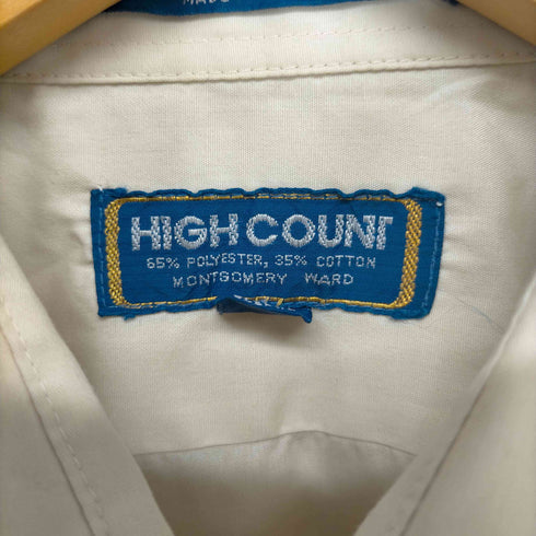 HIGH COUNT 70S~ 綿ポリ 半袖シャツ ベージュ メンズ 15 1/2