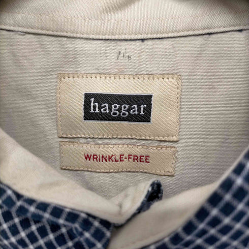 ハガークロージング HAGGAR ボタンダウン チェック半そでシャツ メンズ JPN:L