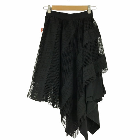 リミフゥ LIMI feu ロゴライン メッシュアシンメトリースカート レディース JPN:S