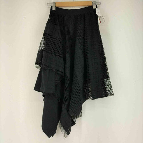 リミフゥ LIMI feu ロゴライン メッシュアシンメトリースカート レディース JPN:S