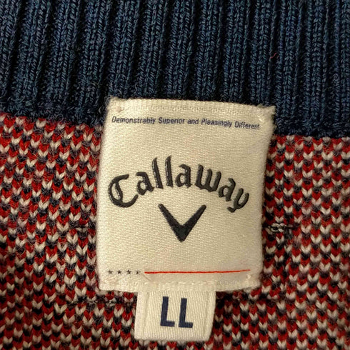 キャロウェイ Callaway Vネック ストライプ ウール混 セーター メンズ LL