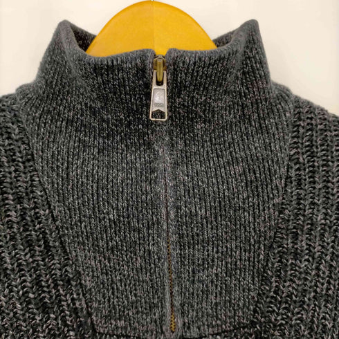 エディーバウアー Eddie Bauer ニュージーランド製 コットン ハーフジップニット メンズ import:M