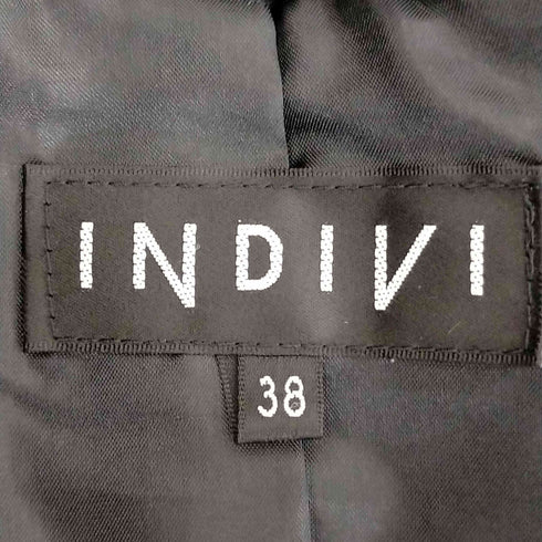 インディヴィ INDIVI ハイネック ウールジャケット レディース 38