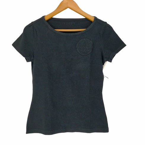 エフガール FGURL ワッペン付きショートスリーブTシャツ カットソー 40 黒 ブラック 26203 レディース JPN:40