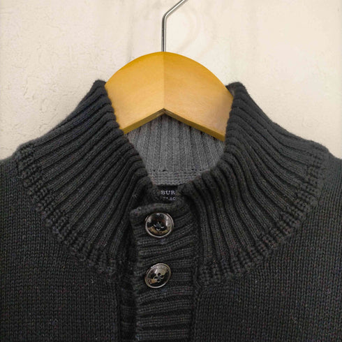 バーバリーブラックレーベル BURBERRY BLACK LABEL ボース刺繍ロゴ ハーフボタン ハイネックニット メンズ 2