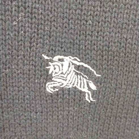 バーバリーブラックレーベル BURBERRY BLACK LABEL ボース刺繍ロゴ ハーフボタン ハイネックニット メンズ 2