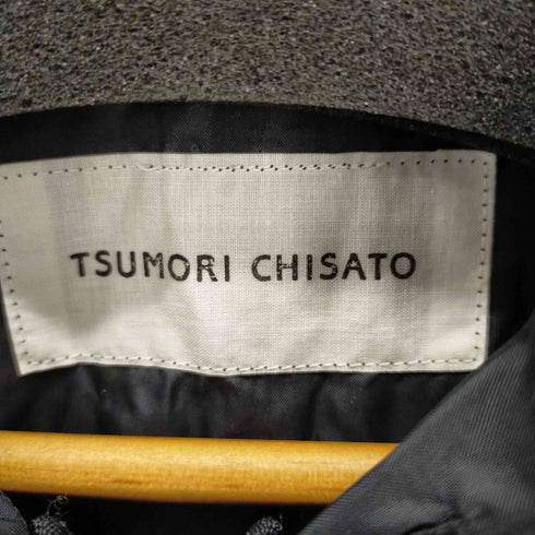 ツモリチサト TSUMORI CHISATO アノラックロングナイロンコート シルバージップ レディース