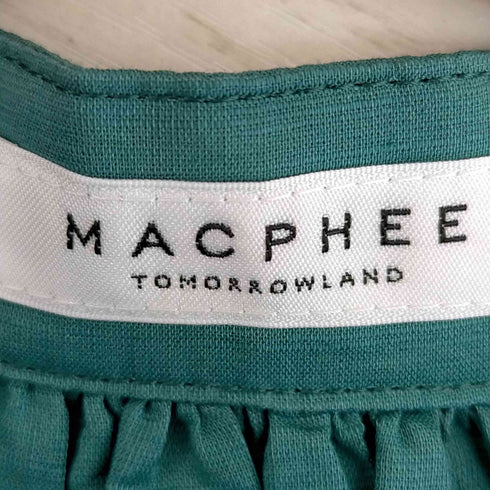 マカフィー MACPHEE 22SS コットンリネンシアー バンドカラーシャツ レディース 36
