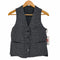 ライト WRYHT ARTISAN SACK VEST GLEN CHECK ベスト グレンチェック ツイード Vネック 前開き 異素材切替 グレー 黒 ブラック レディース