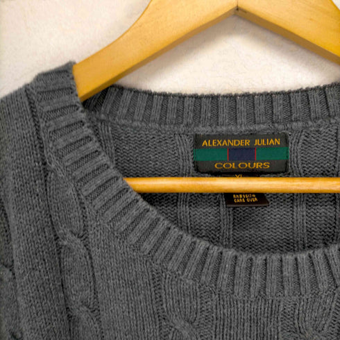 アレキサンダージュリアン ALEXANDER JULIAN ロゴ刺繍ケーブルニット メンズ JPN:XL