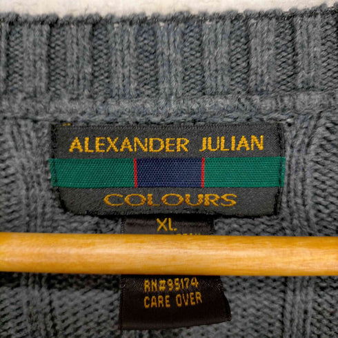 アレキサンダージュリアン ALEXANDER JULIAN ロゴ刺繍ケーブルニット メンズ JPN:XL