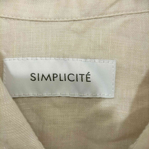 シンプリシテェ SIMPLICITE 2022SS B.C STOCK ヨーロピアンフラックスリネンレギュラーシャツ レディース