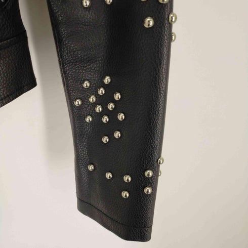 ゲス GUESS ボールスタッズ レザージャケット ダブルライダースジャケット レディース XS