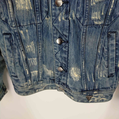 ゲス GUESS クラッシュデニムジャケット DILLON JACKET 加工 レディース XS