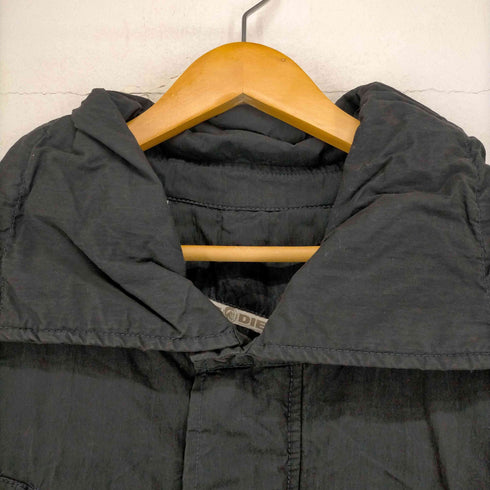 ディーゼル DIESEL Female コットン モッズコート アウター ロング 中綿 ドロスト XS 黒 ブラック メンズ JPN:XS