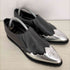 サカイ Sacai 18SS メタリック切替 レザーポインテッドトゥ ドレススシューズ メンズ 40
