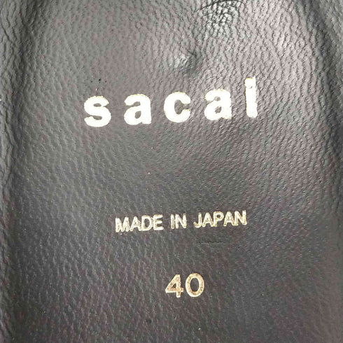 サカイ Sacai 18SS メタリック切替 レザーポインテッドトゥ ドレススシューズ メンズ 40