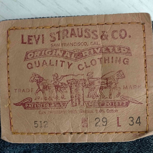 リーバイス Levis 512 ブラックデニムワイドショーツ ハーフパンツ メンズ W29