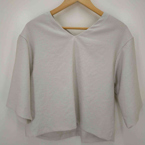 ビューティーアンドユースユナイテッドアローズ BEAUTY & YOUTH UNITED ARROWS リネンタッチレースアップ6分袖プルオーバー -手洗い可能 レディース