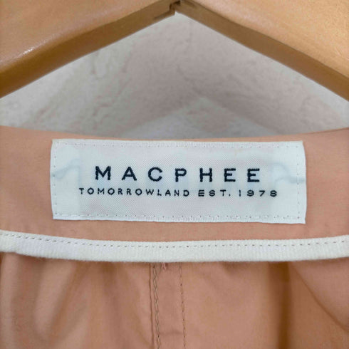 マカフィー MACPHEE コットンナイロン ポプリンノーカラーコート レディース JPN:34