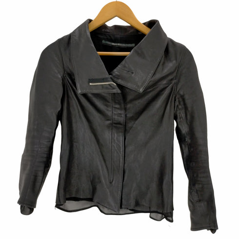 バークタンネイジ BARK TANNAGE シングル ライダース ジャケット レザー 革ジャン ジップアップ アウター レディース JPN:34