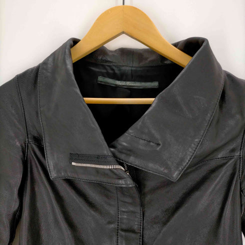 バークタンネイジ BARK TANNAGE シングル ライダース ジャケット レザー 革ジャン ジップアップ アウター レディース JPN:34
