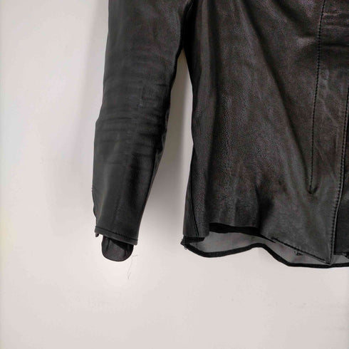 バークタンネイジ BARK TANNAGE シングル ライダース ジャケット レザー 革ジャン ジップアップ アウター レディース JPN:34