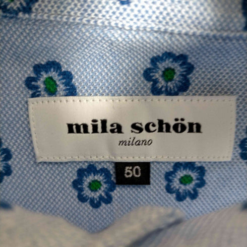 ミラショーン mila schon 花柄 カッタウェイ 鹿の子シャツ メンズ JPN:50