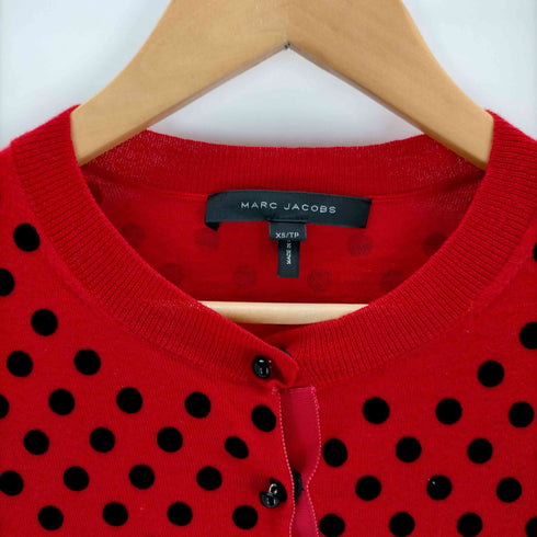 マークバイマークジェイコブス Marc by Marc Jacobs カーディガン ニット 薄手 長袖 ドット 水玉 ウール レディース import:XS