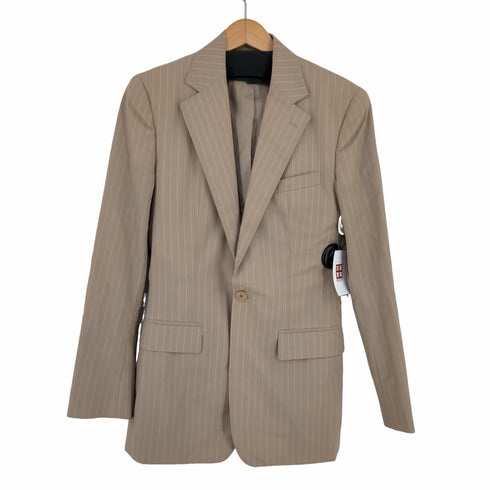 ラルフローレン RALPH LAUREN COLLECTION USA製 総裏 開き見せ ノーベント ウール ストライプ テーラードジャケット メンズ 6