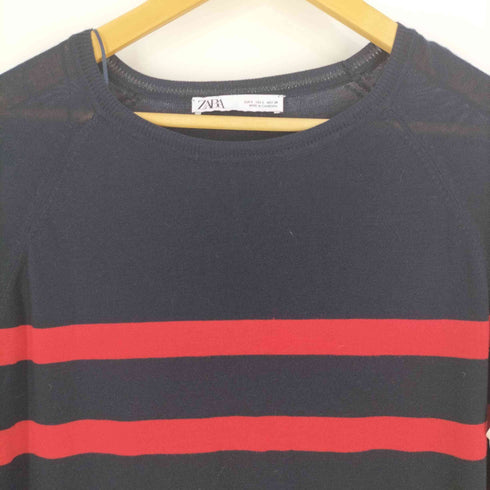 ザラ ZARA ボーダー レーヨンアクリル セーター レディース import:L