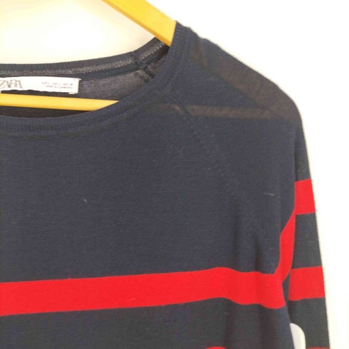 ザラ ZARA ボーダー レーヨンアクリル セーター レディース import:L