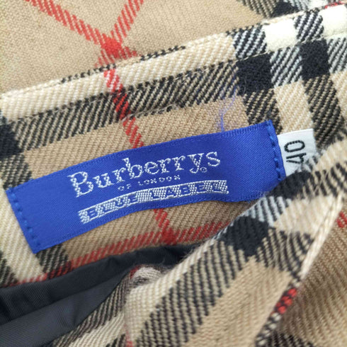 バーバリーズ BURBERRYS ノバチェック 膝丈 ウールミニスカート レディース JPN:40