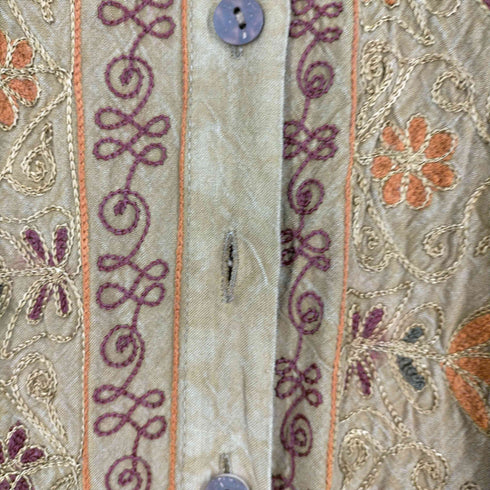 made in india インド刺繍シャツワンピース レディース FREE