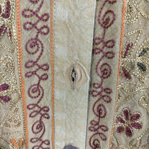 made in india インド刺繍シャツワンピース レディース FREE