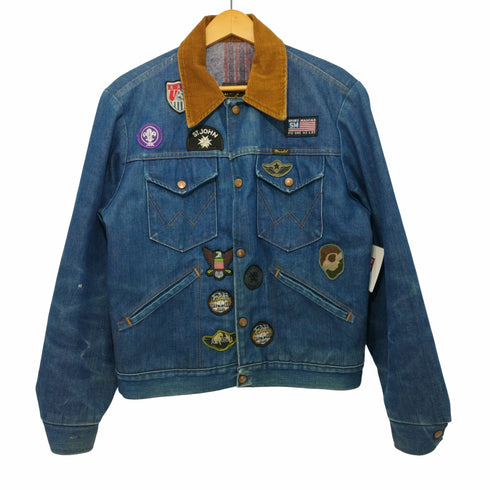 ラングラー Wrangler 裏地ブランケット ワッペン デニムジャケット メンズ