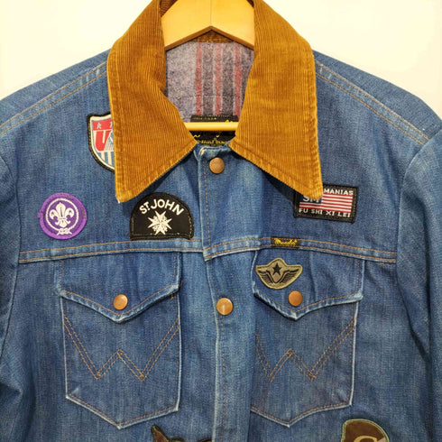 ラングラー Wrangler 裏地ブランケット ワッペン デニムジャケット メンズ