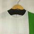 ザラ ZARA white black/green linen block blouse レディース US M